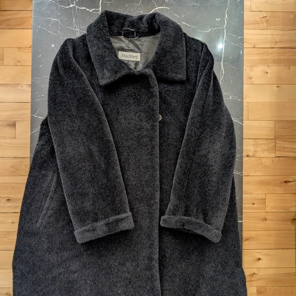 Max Mara Alpaca Wool Winter Coat – Made in Italy – Classic Long Fit – Size 12 - Picture 6 of 8